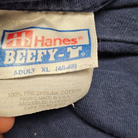 Vintage 1995 90s Grunge Experience T Tee Shirt Long Sleeve Made in USA Blue COOL - Picture 4 of 15